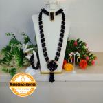 Elegant Black Beaded Jewelry Set